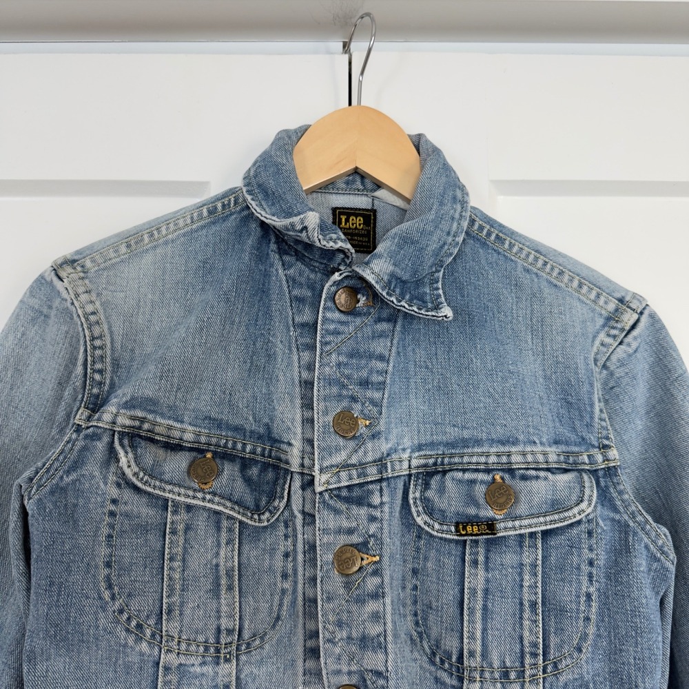 Kids 70s Lee Riders Denim Jacket Blue Vintage USA Made Sanforized Trucker